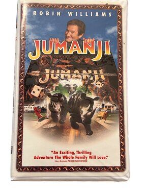 Jumanji 1995 VHS Robin Williams Kirsten Dunst Family Adventure Pre-Owned